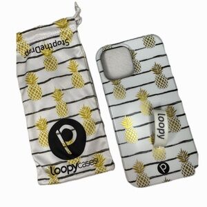 Loopy Case — iPhone 12 Pro Max with Microfiber Bag (Pineapple)